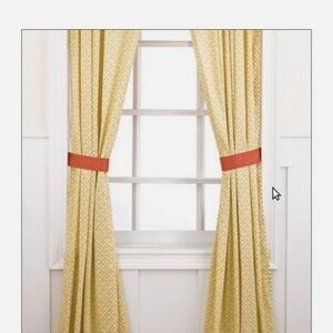 Chic Yellow and Red Geometric Curtains